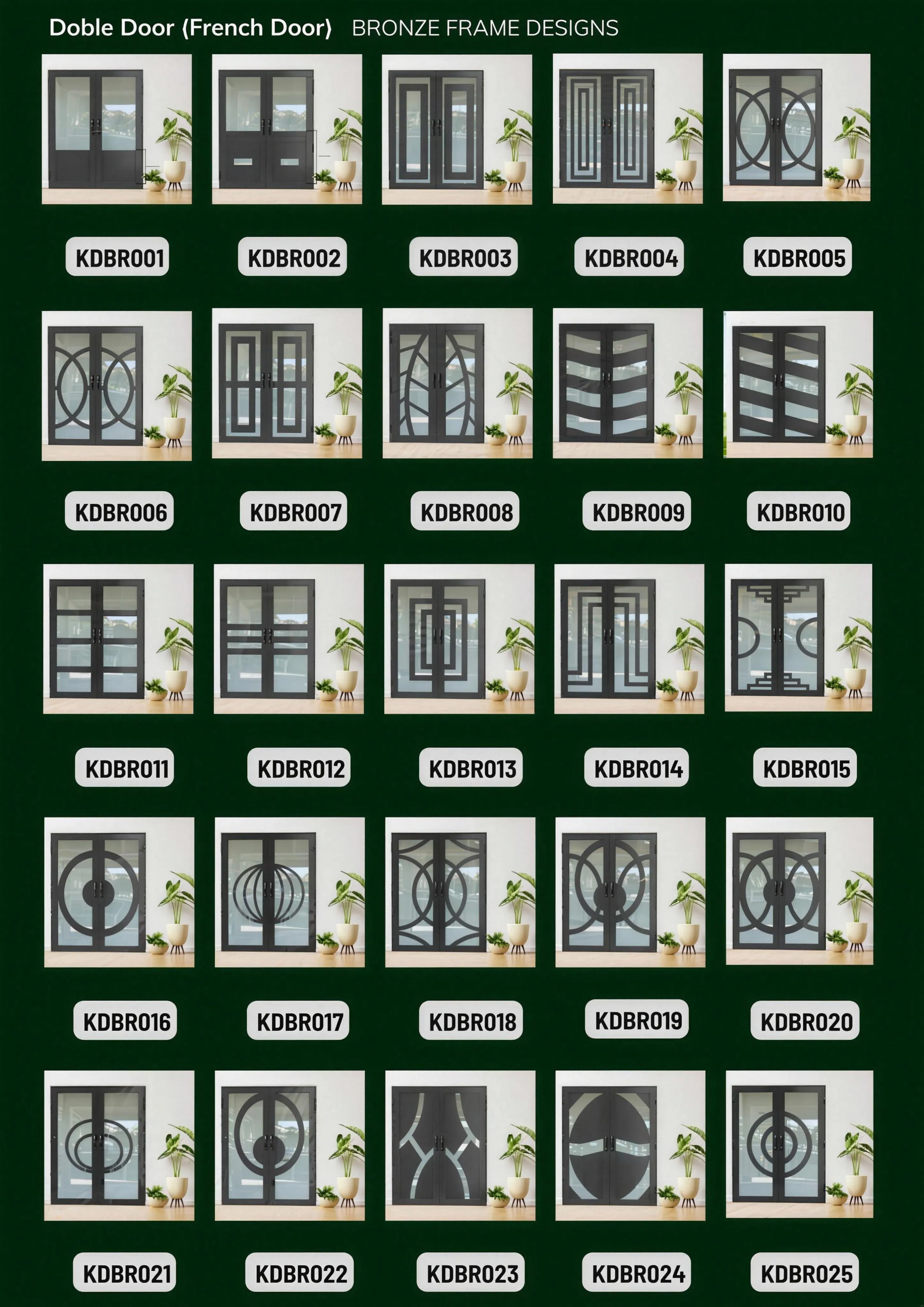 Double French Door - Bronze Frame, catalog page 1 of 4