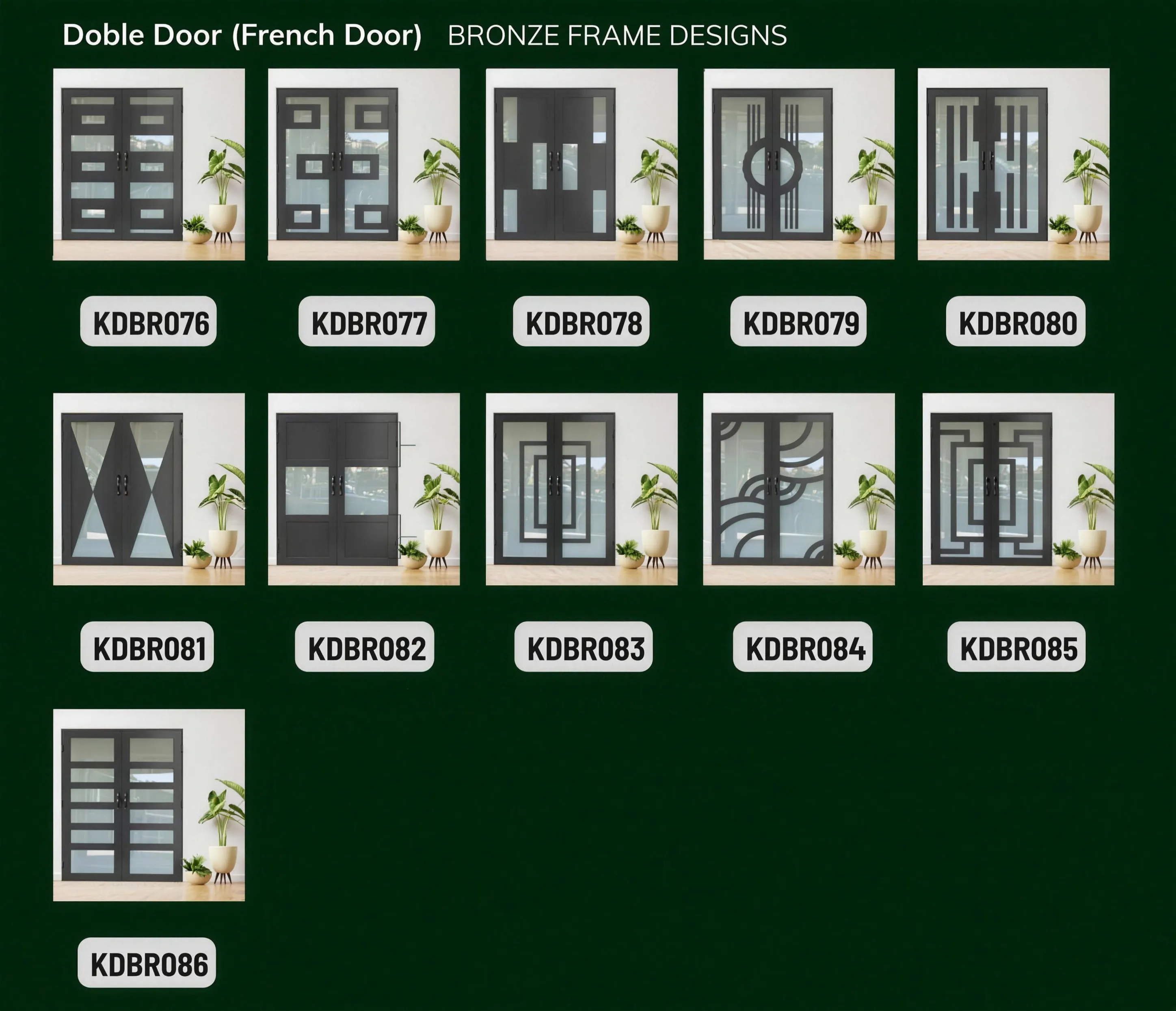 Double French Door - Bronze Frame, catalog page 4 of 4