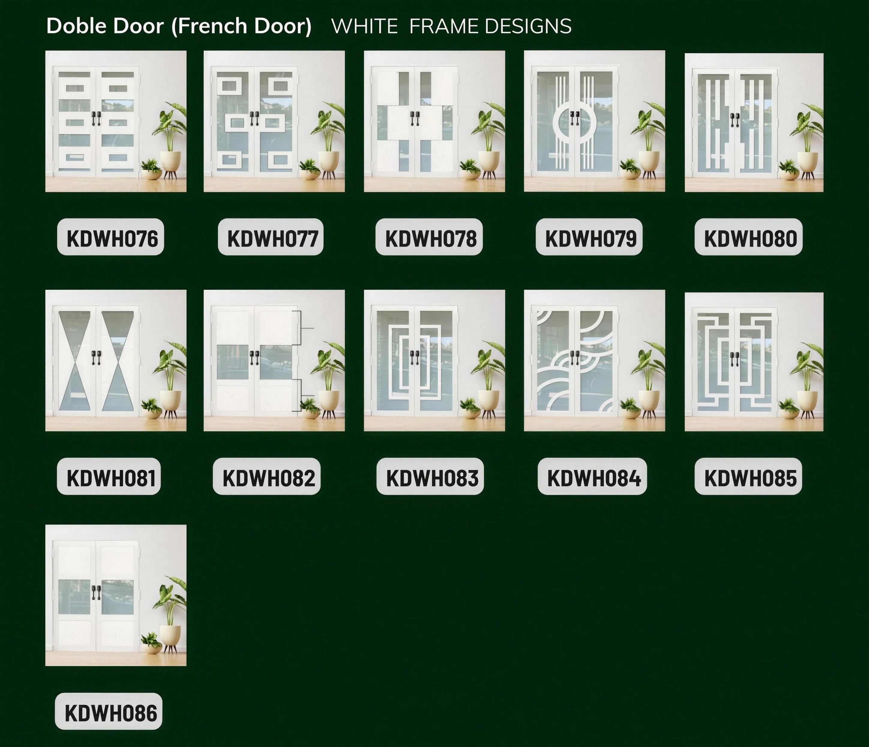 Double French Door - White Frame, catalog page 4 of 4