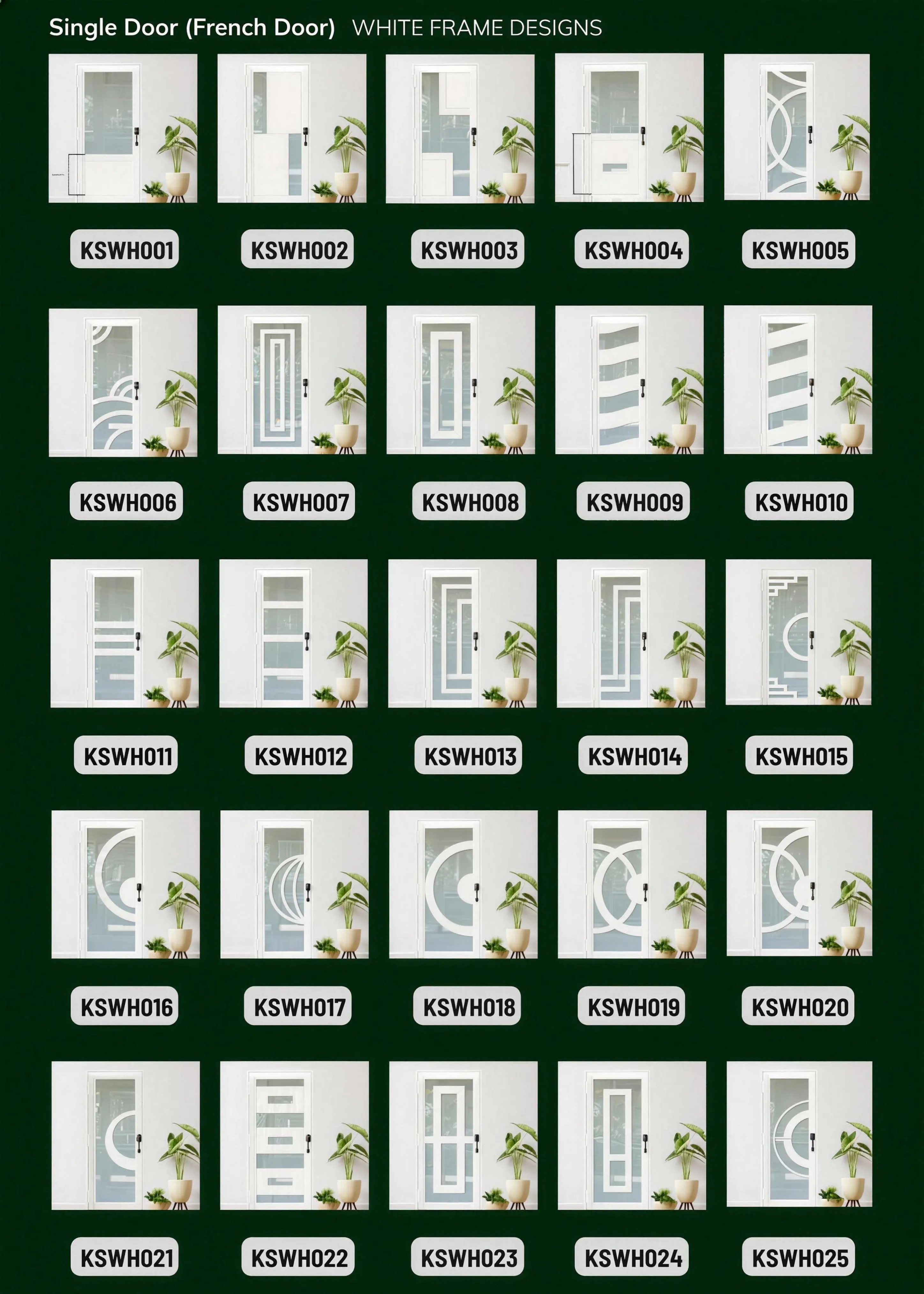 Single French Door - White Frame, catalog page 1 of 5