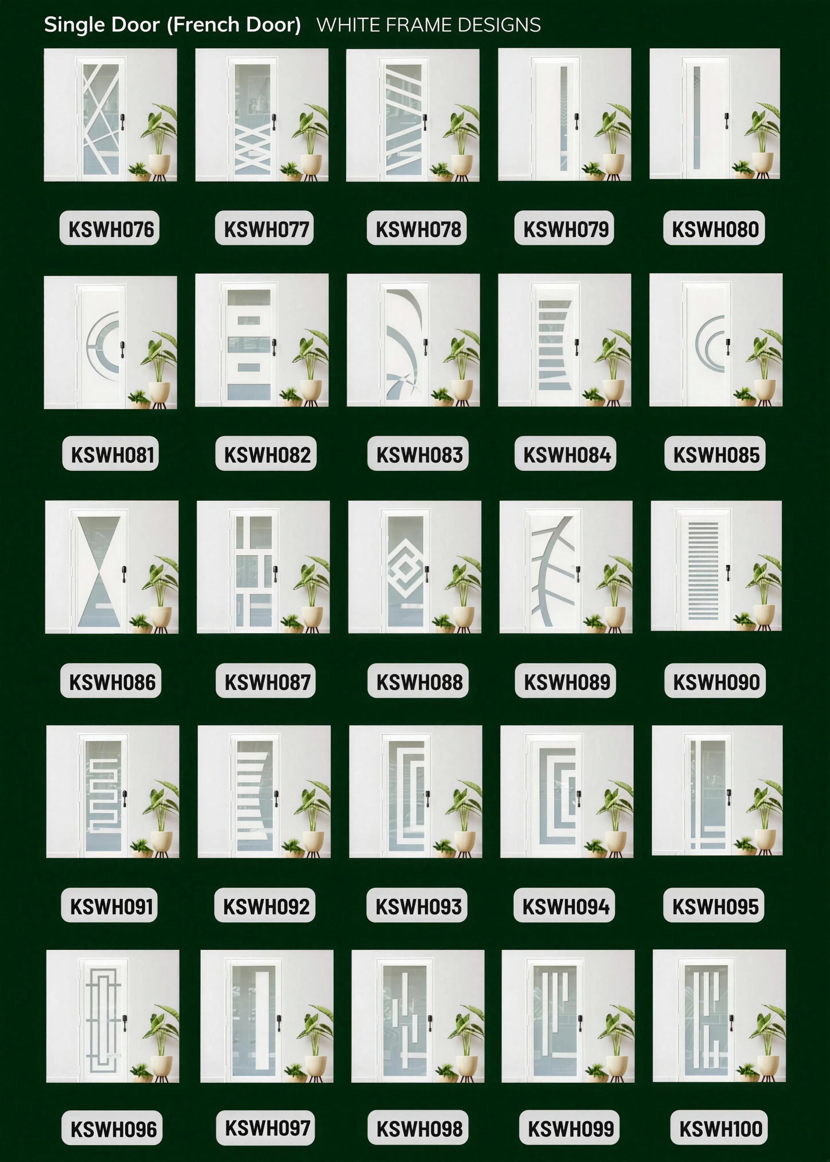 Single French Door - White Frame, catalog page 4 of 5
